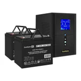 Комплект ИБП EX295987RUS + батарея 75Aч EX282983RUS 2шт (инвертор, синус, для котла) ExeGate SineTower SZ-1000.LCD.AVR.2SH.1C13.USB <1000VA/800W, чистый синусоида, LCD дисплей, AVR, 2*Schuko+1*C13,