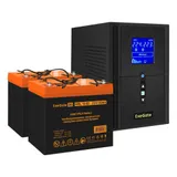 Комплект ИБП EX295988RUS + батарея 55Aч EX285652RUS 2шт (инвертор, синус, для котла) ExeGate SineTower SZ-1500.LCD.AVR.2SH.1C13.USB <1500VA/1200W, чистый синусоида, LCD дисплей, AVR, 2*Schuko+1*C13,