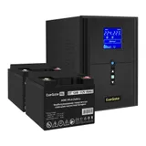 Комплект ИБП EX295989RUS + батарея 40Aч EX282976RUS 2шт (инвертор, синус, для котла) ExeGate SineTower SZ-2000.LCD.AVR.3SH.1C13.USB <2000VA/1600W, чистый синусоида, LCD дисплей, AVR, 3*Schuko+1*C13,