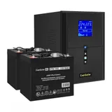 Комплект ИБП EX295989RUS + батарея 55Aч EX285667RUS 2шт (инвертор, синус, для котла) ExeGate SineTower SZ-2000.LCD.AVR.3SH.1C13.USB <2000VA/1600W, чистый синусоида, LCD дисплей, AVR, 3*Schuko+1*C13,