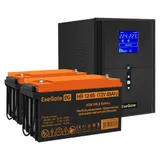 Комплект ИБП EX295989RUS + батарея 65Aч EX282982RUS 2шт (инвертор, синус, для котла) ExeGate SineTower SZ-2000.LCD.AVR.3SH.1C13.USB <2000VA/1600W, чистый синусоида, LCD дисплей, AVR, 3*Schuko+1*C13,