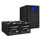 Комплект ИБП EX295990RUS + батарея 55Aч EX285667RUS 4шт (инвертор, синус, для котла) ExeGate SineTower SZ-3000.LCD.AVR.3SH.1C13.RJ.USB <3000VA/2400W, чистый синусоида, LCD дисплей, AVR, 3*Schuko+1*C