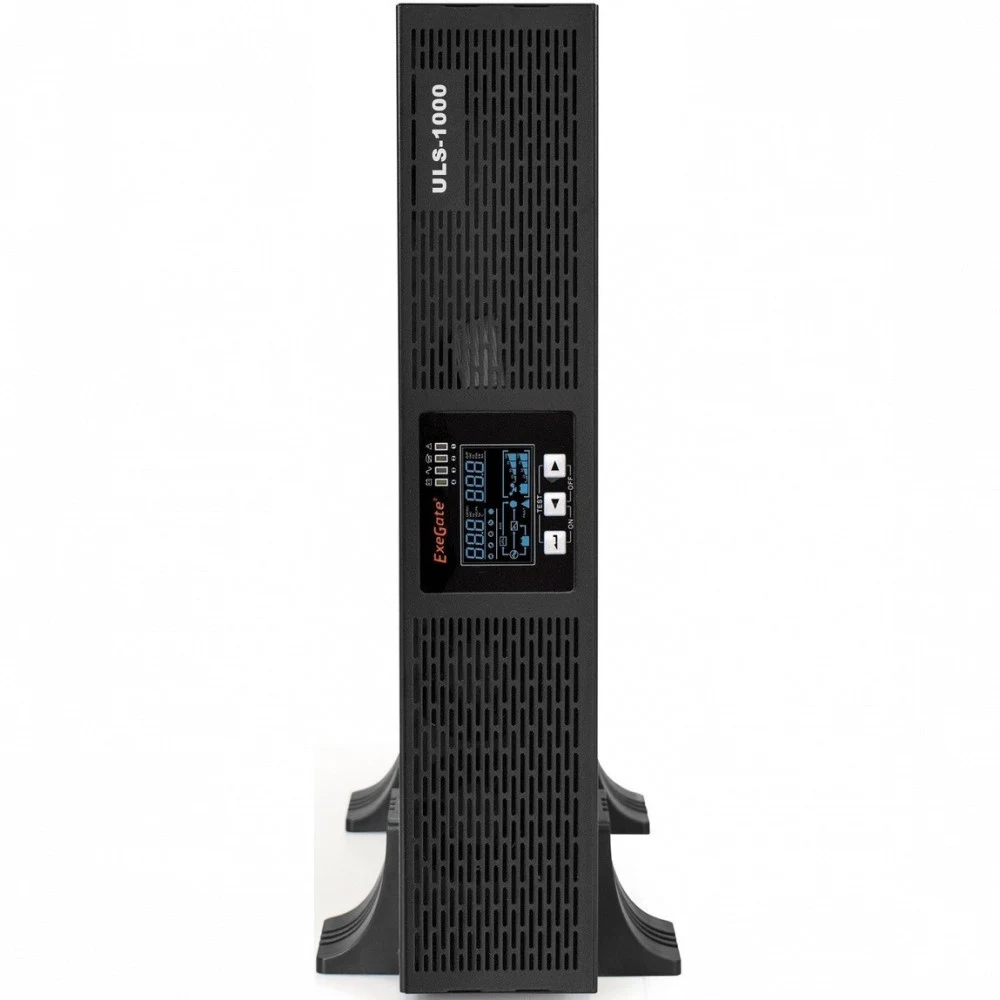 ИБП On-line ExeGate PowerExpert ULS-1000.LCD.AVR.6C13.USB.RS232.SNMP.2U (1000VA/1000W, On-Line, PF=1, LCD, 6*C13, RS232, USB, SNMP-slot, батарея 12V 7.2Ah - 2шт, Rackmount 2U/Tower, металлический ко
