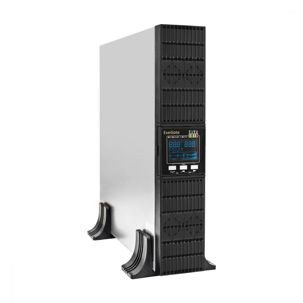ИБП On-line ExeGate PowerExpert ULS-3000.LCD.AVR.6C13.USB.RS232.SNMP.2U (3000VA/3000W, On-Line, PF=1, LCD, 6*C13, RS232, USB, SNMP-slot, батарея 12V 7.2Ah - 6шт, Rackmount 2U/Tower, металлический ко