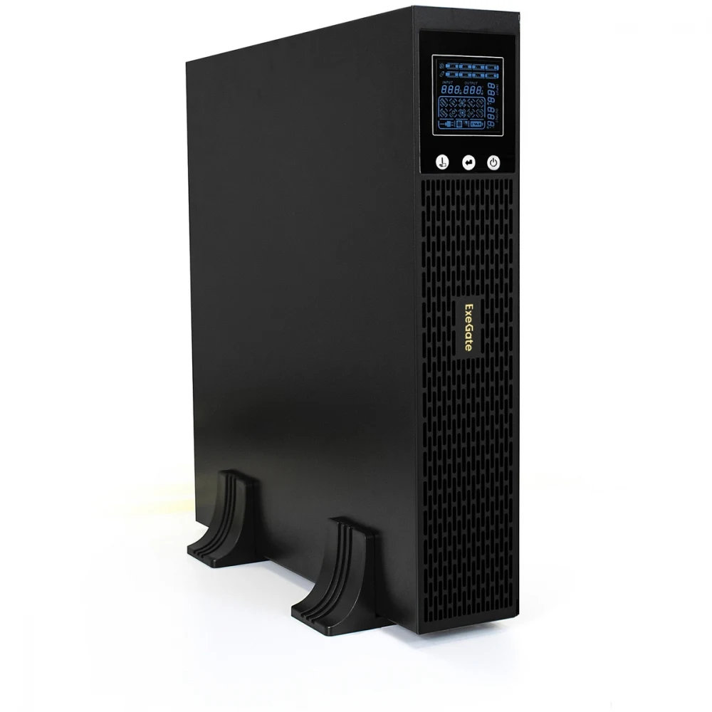 ИБП Pure Sine Wave ExeGate SinePower UHB-3000.LCD.AVR.8C13.RJ.USB.2U (3000VA/2400W, LCD, AVR, 8*C13, RJ45/11, USB, батарея 12V 9Ah - 4шт, Rackmount 2U/Tower, металлический корпус, Black)