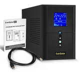 ИБП (инвертор, синус, для котла) ExeGate SineTower SN-1000.LCD.AVR.2SH.1C13.USB <1000VA/800W, чистая синусоида, LCD дисплей, AVR, 2*Schuko+1*C13, USB, линейно-интерактивный, Black>