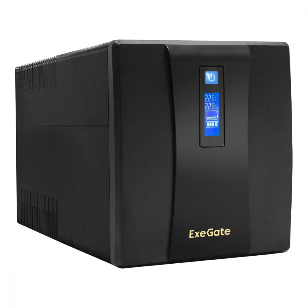 Exegate EP285511RUS ИБП ExeGate SpecialPro Smart LLB-1600.LCD.AVR.EURO.RJ.USB <1600VA/950W, LCD, AVR, 4 евророзетки, RJ45/11, USB, Black>