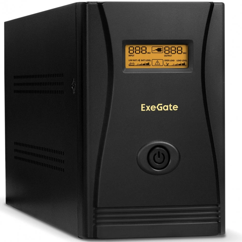 ИБП ExeGate SpecialPro Smart LLB-2200.LCD.AVR.6C13.RJ.USB (2200VA/1300W, LCD, AVR, 6*C13,RJ45/11,USB, батарея 12V 9Ah - 2 шт., металлический корпус, Black)