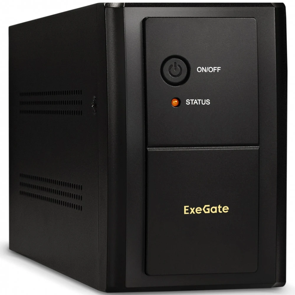 ИБП ExeGate SpecialPro UNB-2000.LED.AVR.4SH.RJ.USB (2000VA/1200W, LED, AVR,4*EU/Тип F(Schuko), RJ45/11, USB, батарея 12V 9Ah - 2 шт., металлический корпус, Black)