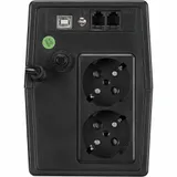 ИБП FSP iFP 800 480W/батарея 12V 9Ah/USB port/RJ 45/2 розетки Euro/ЖК дисплей