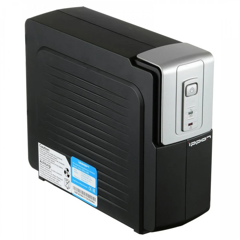UPS Ippon Back Office 1000, 1000VA, 600W, 2x12V/7.2Ah, AVR 170-280В, 4хIEC-С13, RJ-45