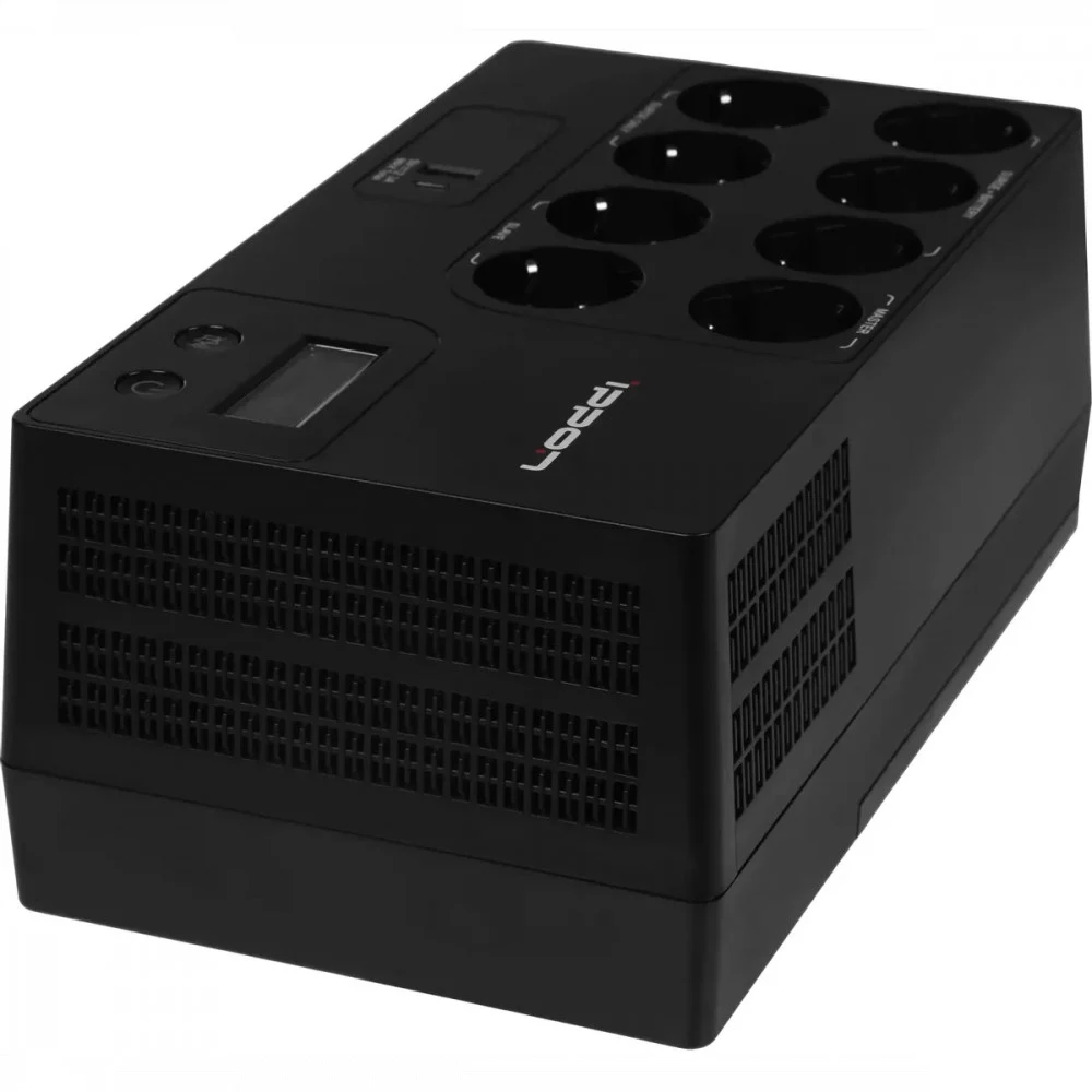ИБП IPPON Kirpich 650 черный (линейно-интерактивный, 650VA, 360W, 6+2xEURO, USB, USB-зарядное устройство 5 В, 2.4 А (1А+1С)) (2003035)