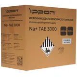 ИБП Ippon Na+ TAE 3000 3000W/Tower online/батарея 12V 4,8Ah*8/USB-B /RS-232/EPO/4 euro роз/ЖК-дисплей/поддержка SNMP/Бел
