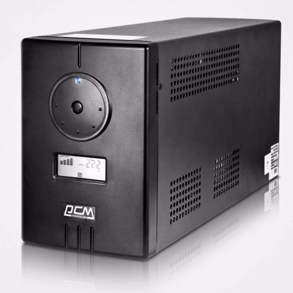 Источник бесперебойного питания Powercom Infinity, Line-Interactive, 800VA/480W, Tower, 2xSchuko, LCD, USB, без встроенных батарей (314809)