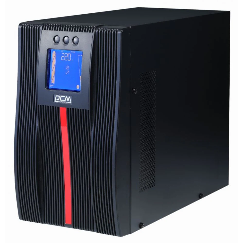 Источник бесперебойного питания Powercom MACAN, On-Line, 1500VA / 1500W, Tower, IEC, LCD, Serial+USB, SmartSlot, подкл. доп. батарей