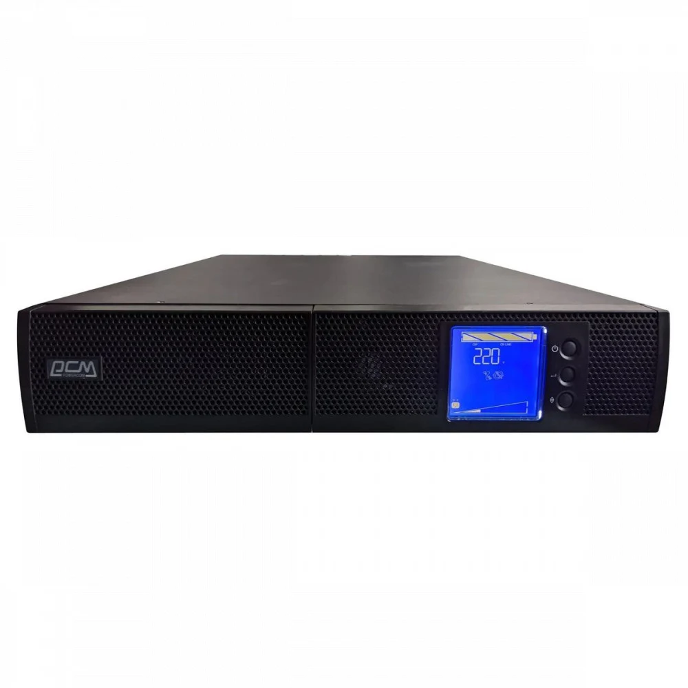 ИБП Powercom SNT-3000, 3000 Вт/3000 ВА, Rack/Tower, 8 розеток IEC320 C13 и 1 розетка IEC320 C19 с резервным питанием, LCD, USB, RS-232, слот под SNMP карту, ШхГхВ 428х635х84 мм, вес 31.3 кг/ UPS Pow