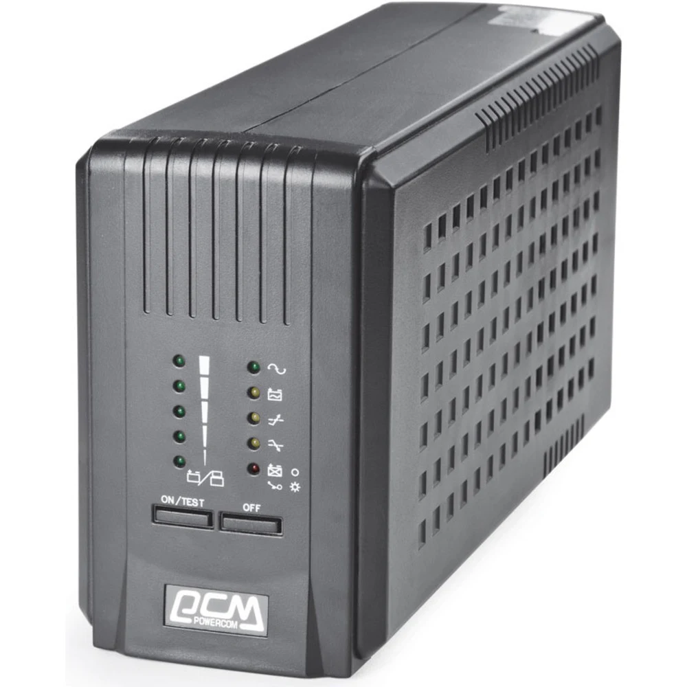 Источник бесперебойного питания Powercom Smart King Pro+ SPT-500, Line-Interactive, 500VA/400W, Tower, 5*IEC320-C13 (2 surge & 3 batt), black (1154030)