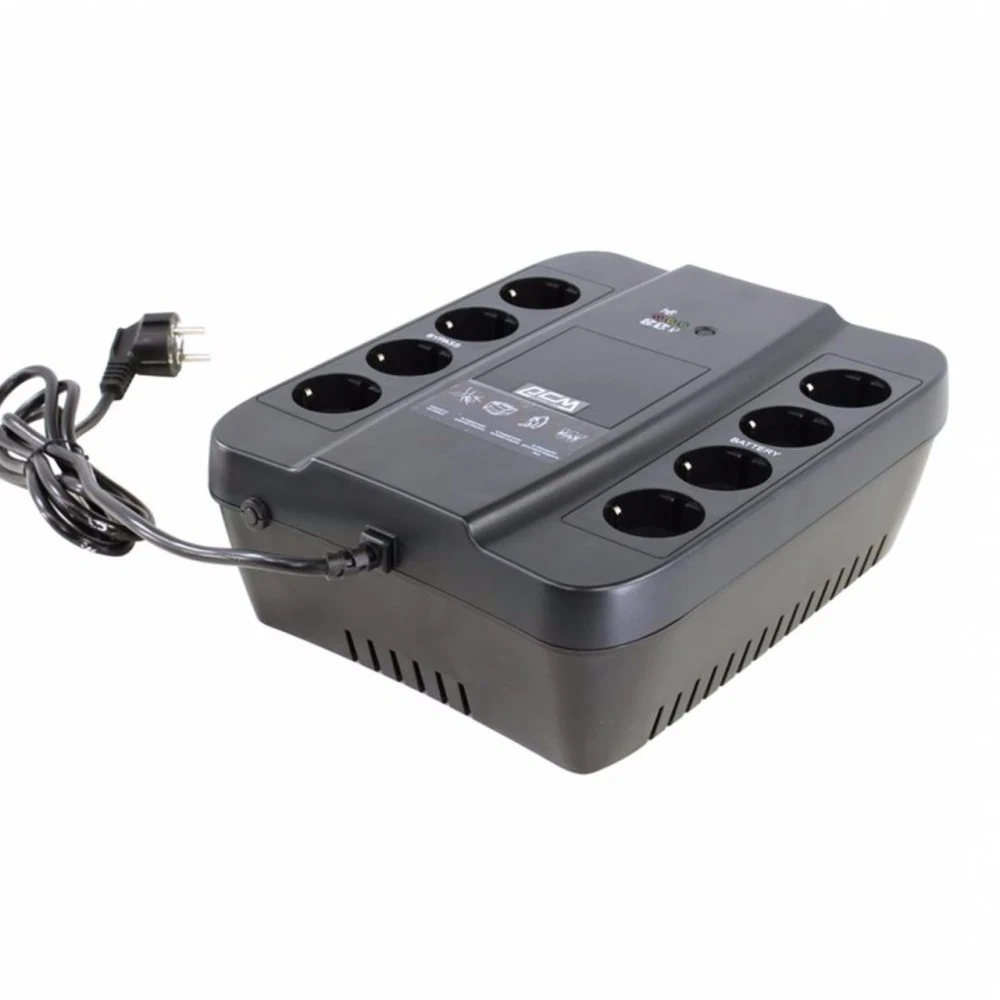Источник бесперебойного питания Powercom Back-UPS SPIDER, Line-Interactive, 850VA/510W, Tower, 8xSchuko outlets (4 surge & 4 batt), USB (688276)