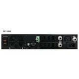 UPS POWERCOM SRT-2000A, line-interactive, 2000VA, 1800W, LCD, Rack / Tower, 8 IEC320 C13 sockets and 1 C19 sockets with redundant power supply, USB, RS-232, SNMP card slot, EPO, RJ45 protection, WxD