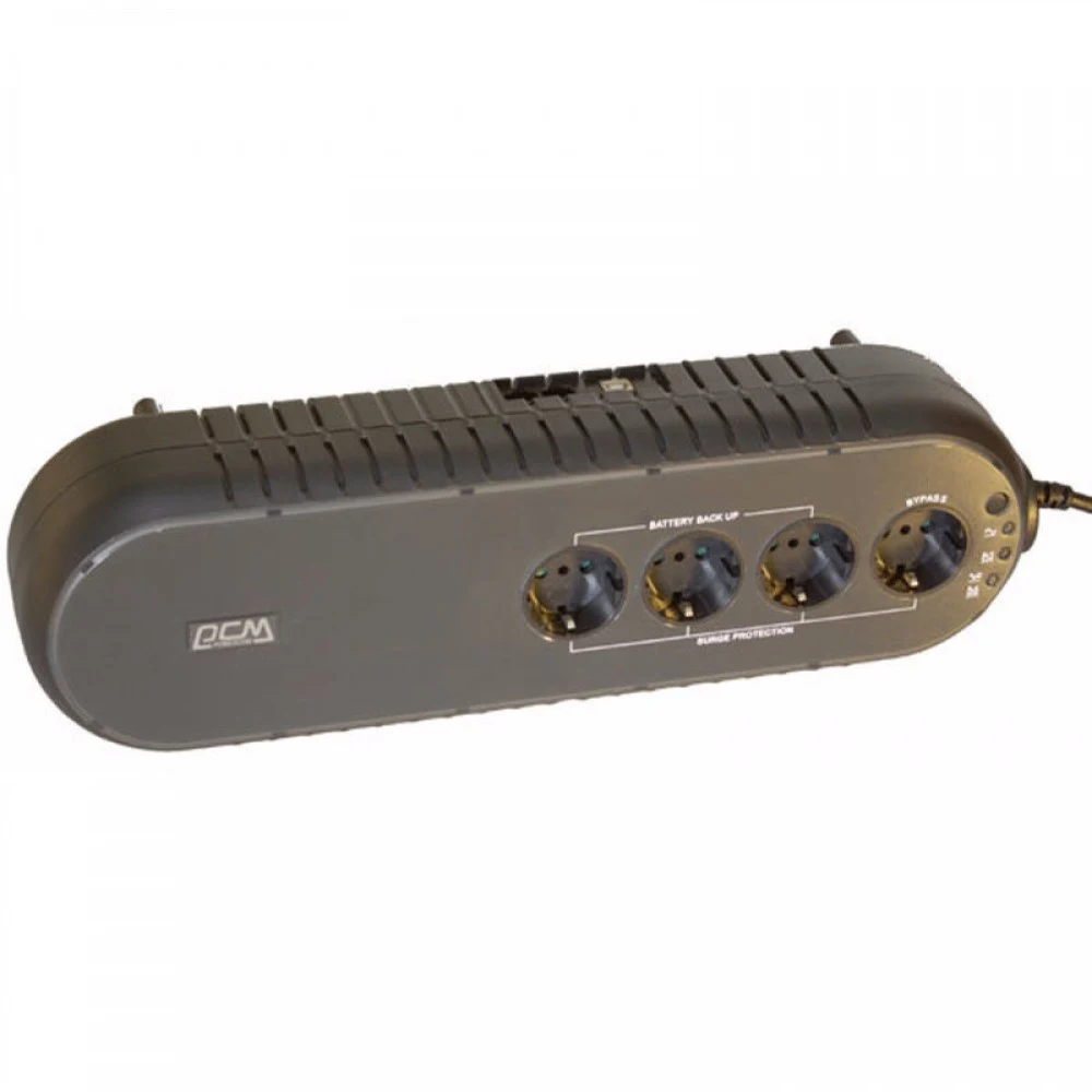 Источник бесперебойного питания Powercom Back-UPS WOW, OffLine, 850VA/425W, Tower, 4xSchuko outlets(1 Surge & 3 batt), USB (78234)