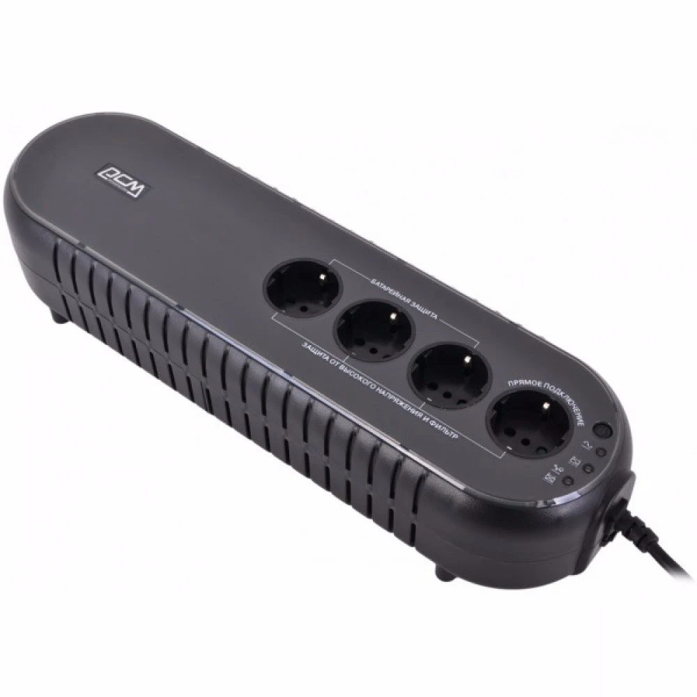 Источник бесперебойного питания Powercom Back-UPS WOW, OffLine, 1000VA/500W, Tower, 4xSchuko outlets(1 Surge & 3 batt), USB (78235)