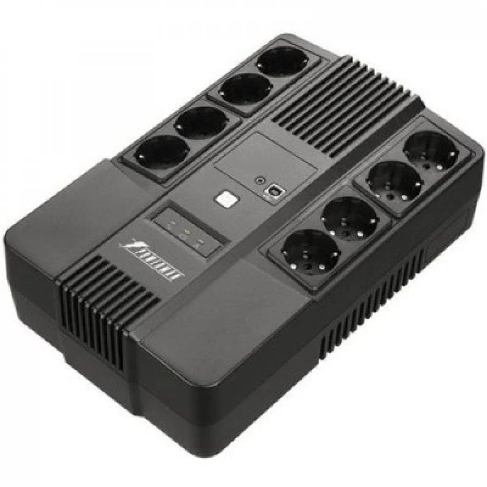 ИБП POWERMAN Brick 650 PLUS, линейно-интерактивный, 650ВА, 360Вт, 4 евророзетки с резервным питанием, 4 евророзетки с фильтрацией, USB, защита RJ45/RJ11, батарея 12В 7Ач 1 шт., 293мм х 202мм х 93мм,