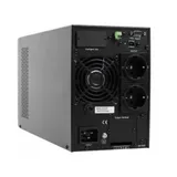 UPS POWERMAN Online 2000, LCD, dual conversion, 2000VA, 1800W, 2 eurosockets with backup power, USB, RS232, SNMP slot, RJ11 / RJ45 protection, external battery pack (not included), 215 х 315 х 475 m
