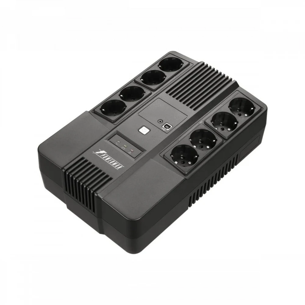ИБП POWERMAN Brick 850 PLUS, линейно-интерактивный, 850ВА, 480Вт, 4 евророзетки с резервным питанием, 4 евророзетки с фильтрацией, USB, защита RJ45/RJ11, батарея 12В 9Ач 1 шт., 293мм х 202мм х 93мм,