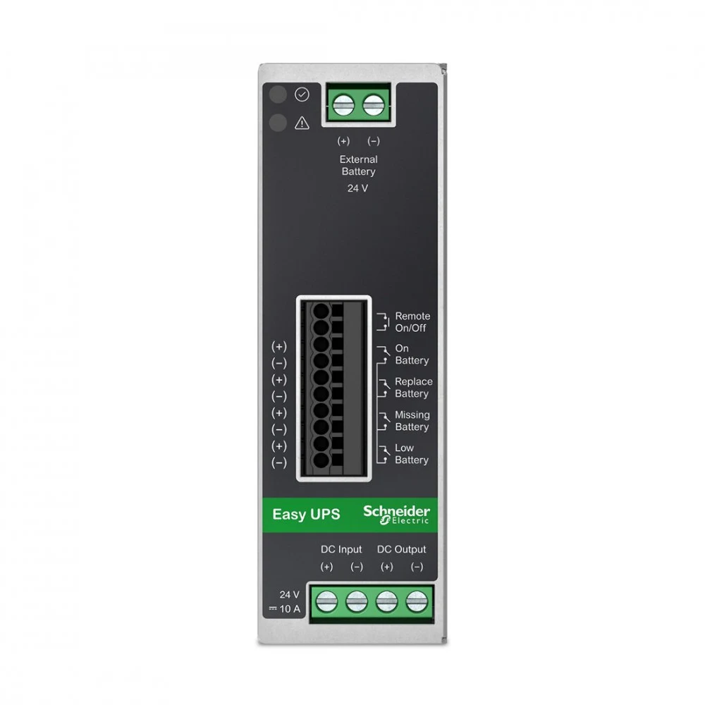 Источник бесперебойного питания на DIN-рейку, Schneider Electric, BVS240XDPDR, Мощность 240Вт, 24В постоянный ток, Максимальный входной ток: 10А, Серый металлический