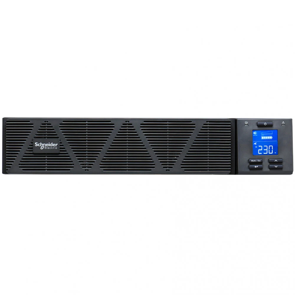 Источник бесперебойного питания, Schneider Electric, Easy UPS SRVS2KRIRK, Комплект: SRVS2KRI-1шт, SRVSRK1-1шт, Онлайн, Мощность 2000ВА/1600Вт, Стоечный 2U, 230В, Вых: 4x IEC C13, Intelligent Card Sl