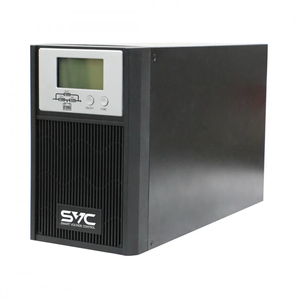 Источник бесперебойного питания, SVC, PTX-2KLN-LCD, Мощность 2000ВА/2000Вт, PTX-серия, On-Line, LCD\Интелектальный слот\USB\RS-232, USB порт, Диапазон работы AVR: 110-300В, Батареи: 6 шт., не постав