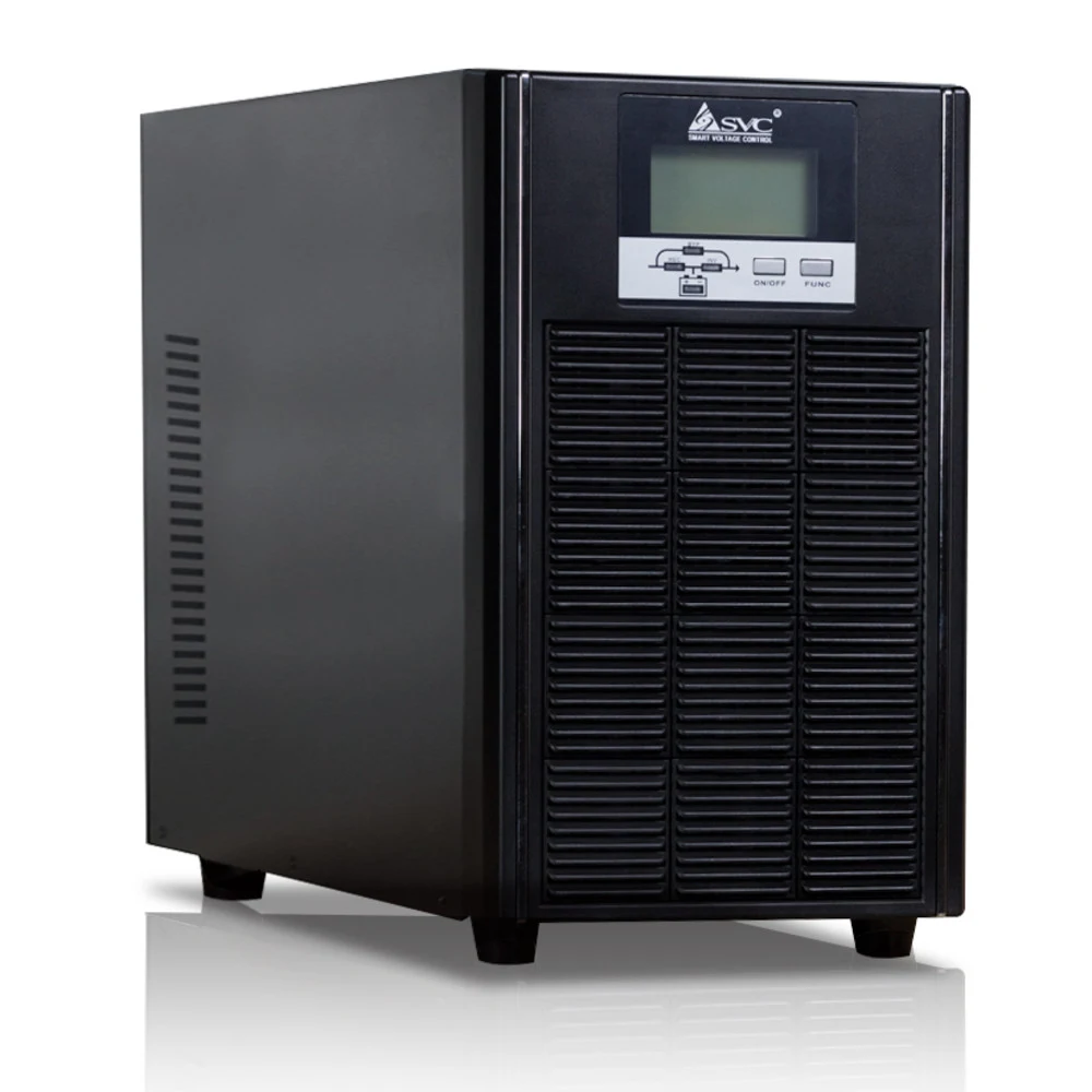 ИБП, SVC, PTX-6KL-LCD, Мощность (6000ВА/6000Вт), PTX-серия, On-Line, LCD\Tel.line\USB\RS-232 технология SMART, Диапазон работы AVR: 110-288В, Батареи: 16шт., не поставляются в комплекте, внешнее под