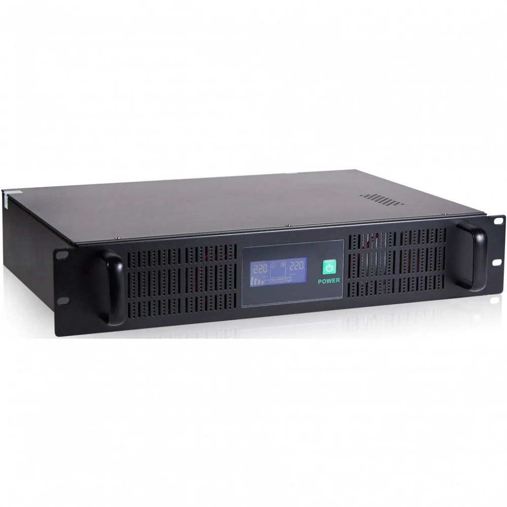 Источник бесперебойного питания, SVC, RTO-1.5K-LCD, Мощность 1500ВА/900Вт, RTO-серия, Стоечный 2U, LCD\Tel.line, Smart, Диапазон работы AVR:165-275В, Бат.:12В/9Ah*2шт., Вых: 3 Shuko CEE7, Чёрный (RT