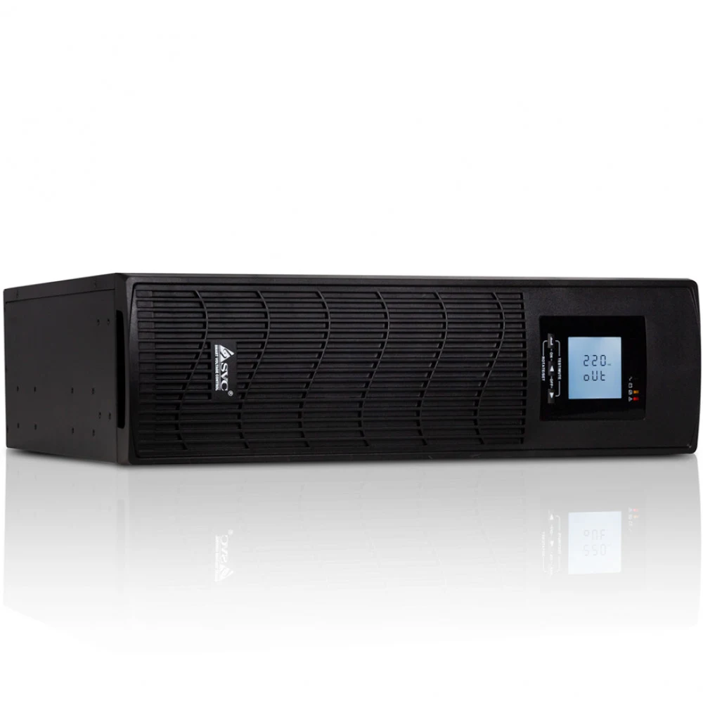 Источник бесперебойного питания, SVC, RTU-3KL-LCD, 3000VA (2400W), Стоечный 19'' 2U, RTU-серия, USB-SMART, Диапазон работы AVR: 165-280В, Бат.: 9Ач*4 шт., Вентилятор: 8cм*1шт., Выходные разъемы: 2 х