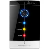 Источник бесперебойного питания, SVC, V-1000-F, Smart, USB, Мощность 1000ВА/600Вт, Диапазон работы AVR: 165-275В, Бат.: 12В/7 Ач*2шт., 3 вых.: Shuko CEE7, Защита тел. линии, Чёрный