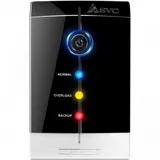 Источник бесперебойного питания, SVC, V-1500-F, Smart, USB, Мощность 1500ВА/900Вт, Диапазон работы AVR: 165-275В, Бат.: 12В/9 Ач*2шт., 3 вых: Shuko CEE7, Защита тел. линии, Чёрный