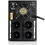 Источник бесперебойного питания, SVC, V-2000-F-LCD, Smart, USB, Мощность 2000ВА/1200Вт, Диапазон работы AVR: 175-275В, Бат.: 12В/9 Ач*2шт., 4 вых.: Shuko CEE7 , Чёрный