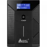 Источник бесперебойного питания, SVC, V-3000-F-LCD, Smart, USB, Мощность 3000ВА/1800Вт, Диапазон работы AVR: 175-275В, Бат.: 12В/7,5 Ач*4шт., 4 вых: Shuko CEE7, Чёрный (V-3000-F-LCD)