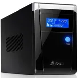 Источник бесперебойного питания, SVC, V-650-F-LCD, Smart, USB, Мощность 650ВА/400Вт, Диапазон работы AVR: 165-275В, Бат.: 12В/9 Ач*1шт., 3 вых.: 2 Shuko CEE7+1 IEC C13 (Bypass), Защита тел. линии, Ч