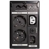 Источник бесперебойного питания, SVC, V-650-F-LCD, Smart, USB, Мощность 650ВА/400Вт, Диапазон работы AVR: 165-275В, Бат.: 12В/9 Ач*1шт., 3 вых.: 2 Shuko CEE7+1 IEC C13 (Bypass), Защита тел. линии, Ч