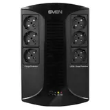 SVEN Источник бесперебойного питания SVEN UP-L1000E, с 6 выходными розетками (3 с питанием от батареи +3 сетевой фильтр)