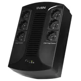 SVEN Источник бесперебойного питания SVEN UP-L1000E, с 6 выходными розетками (3 с питанием от батареи +3 сетевой фильтр)