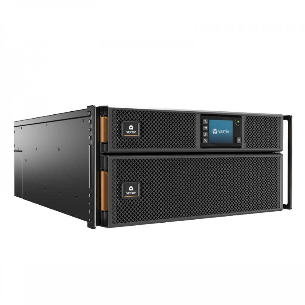 Vertiv Liebert GXT5 1ph UPS, 5kVA, input plug - hardwired, 5U, output – 230V, hardwired, output socket groups (6)C13 & (2)C19, rackmount kit, RDU101 Communications Card, 3-year warranty
