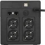 UPS VOLTA Active 1200 LED, 720W, 2x12V/7Ah, 4 розет., LED, AVR, USB, RJ-45, Black