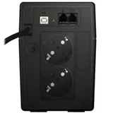 UPS VOLTA Active 850 LED, 480W, 12V/9Ah, 2 розет., LED, AVR, USB, RJ-45, Black