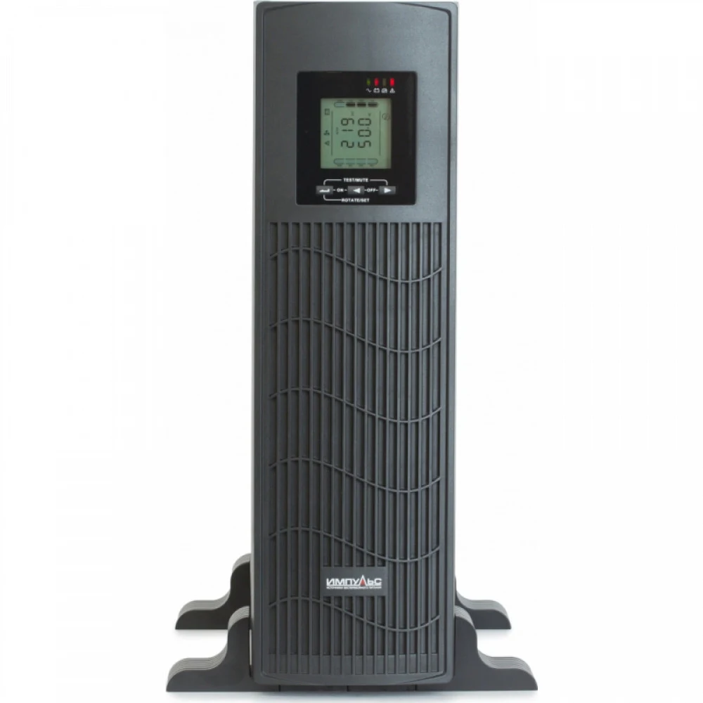 ИБП ИМПУЛЬС ЮНИОР ПРО 2000 R/T, 2000VA/1600W, 3U, L-INT, SIN, LCD, USB, RJ45/11, SL, C13x8