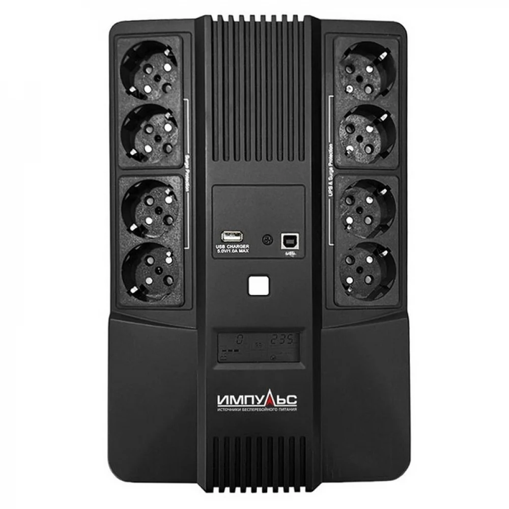 Источник бесперебойного питания Импульс Мастер, Интерактивная, 800 VA / 480 W, Tower, Schuko, LED, USB, USB CHRG