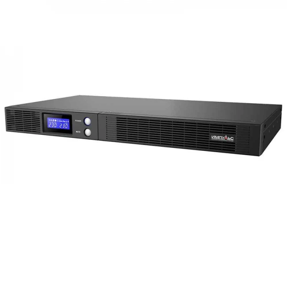 ИБП ИМПУЛЬС СЛИМ 500, 500VA/300W, 1U, L-INT, SIN, LCD, USB, RS232, SL, EPO, C13x4
