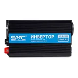 Инвертор, SVC, SI-1000, Мощность 1000ВА/1000Вт, Вход 12В/Выход 210-240В, 1 вых.: Shuko CEE7, USB-порт 2А, Защита от перегрева, перегрузки, короткого замыкания, Чёрный