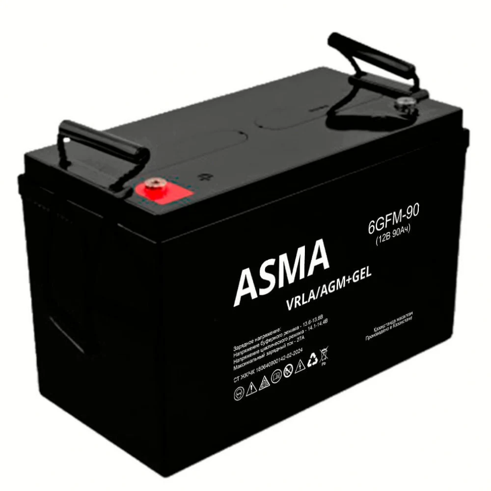 Аккумулятор ASMA GFM, 90 Ah, 307 х 168 х 211 (+2мм), 28,5кг., Болт М8